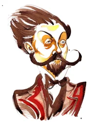 Alexander Scriabin (Russischer Komponist, 1872-1915) Farbkarikatur